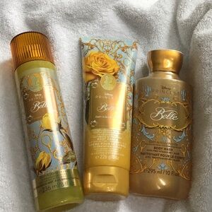 Bath & Body Works Princess collection Belle bundle mist, body wash & cream